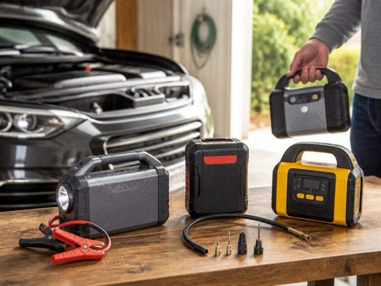 10 Best Portable Car Battery Jump Starters With Air Compressor