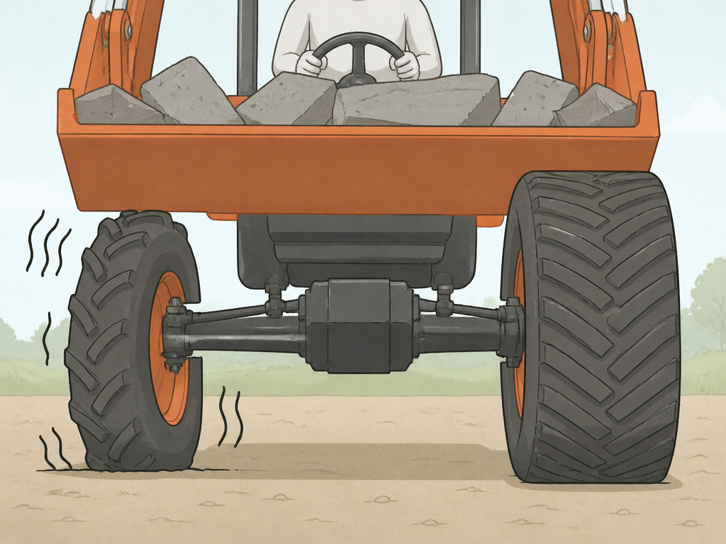 R1 vs R4 tractor tire sidewall stability comparison for front-end loader use.