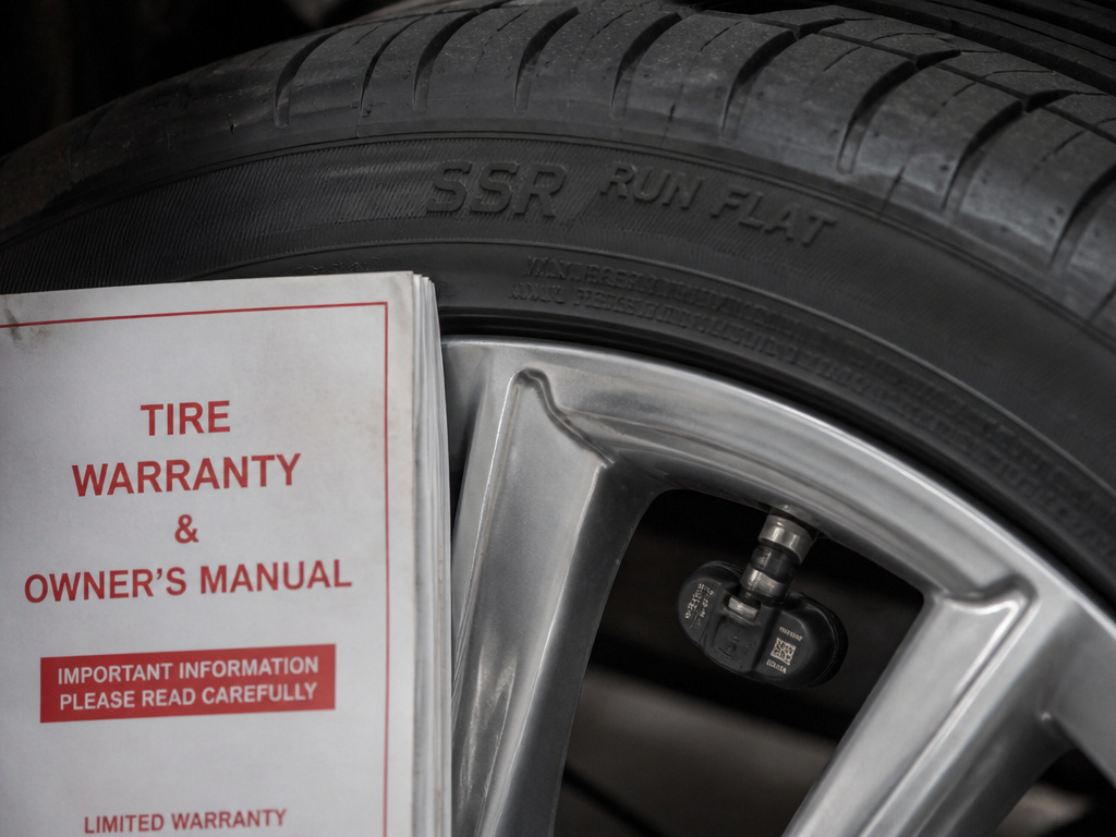 TPMS sensor regular tire replacing run flat warranty claim